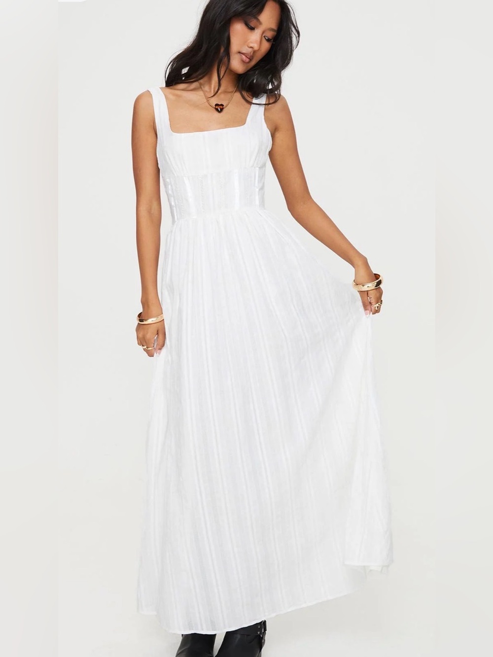 Princess Polly Lorinda Maxi Dress White